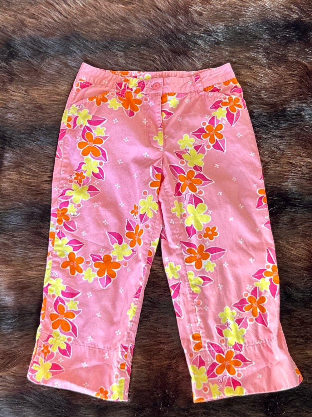 Lilly Pulitzer ~ Floral Capris ~ Girls 7 ~